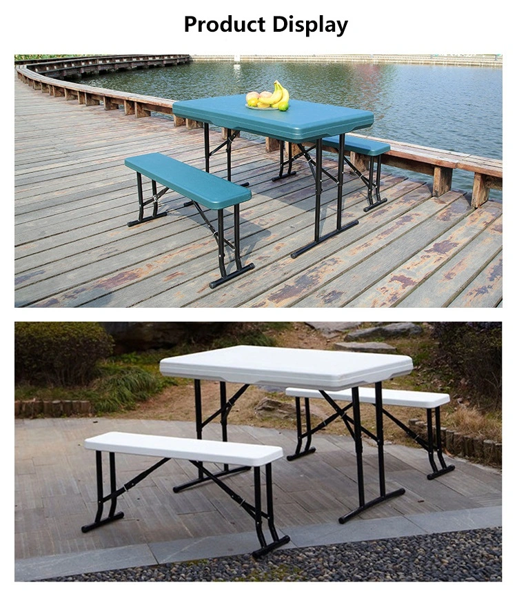 Outside Plastic Folding Picnic Table with Benches