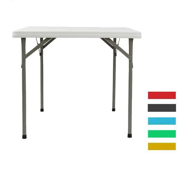 Square Card Table Utility Table Game Indoor Outdoor Heavy Duty Portable Plastic Folding Table