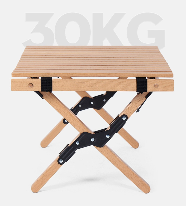 Outdoor High Quality Kids Picnic Portable Beech Wooden Foldable Camping Recycle Table