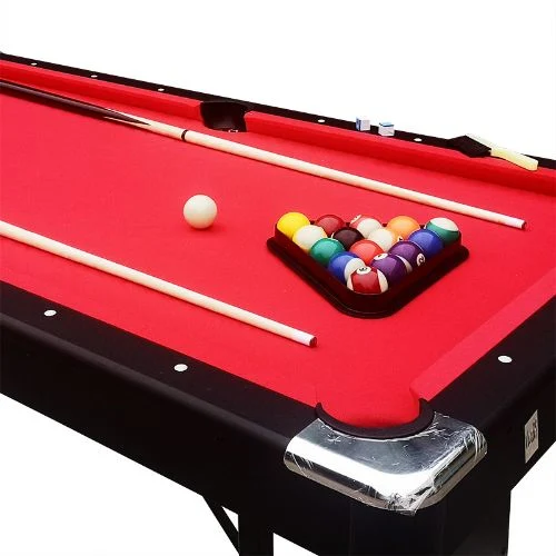 Red Table Cloth 6FT Bg25 Metal Folding Leg Billiard Pool Game Table