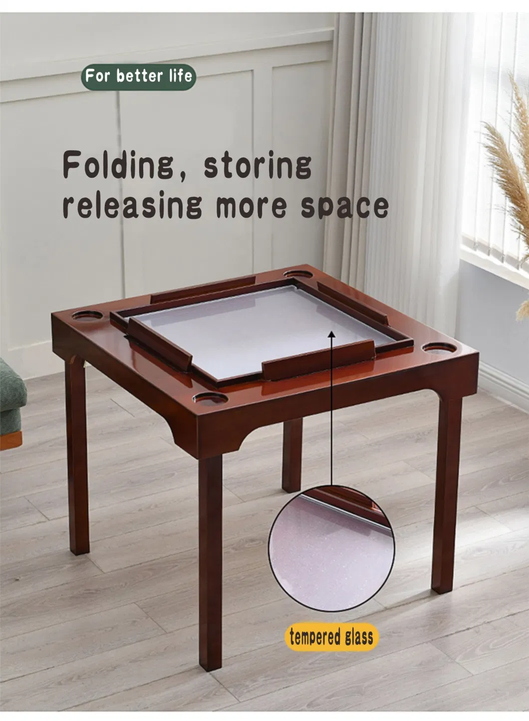 Fashionable Folding Multi-Functional Domino Poker Game Table