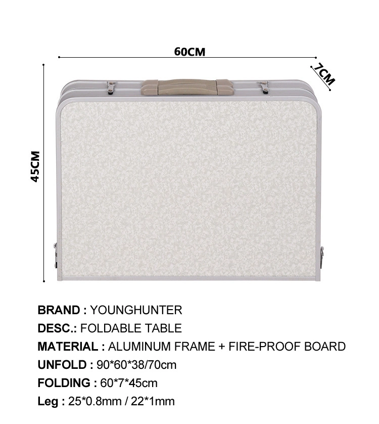 Cheap Utility Table Portable HDPE Folding Desk Outside Aluminum Camping Picnic Table