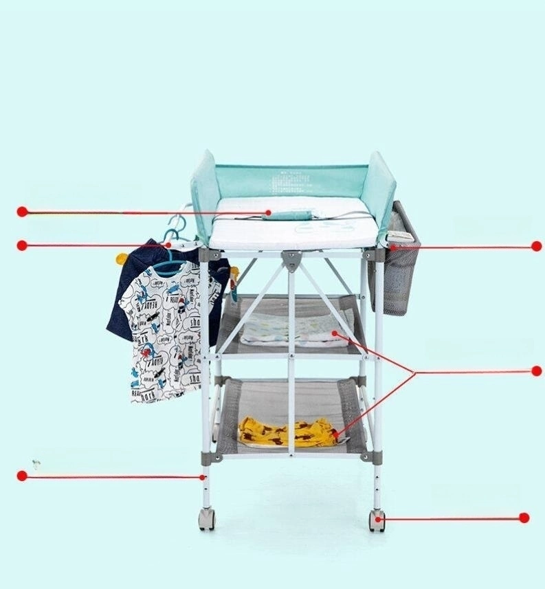 Multifunctional Foldable Diaper-Changing Table Baby Care Desk Newborn Baby Changing Table
