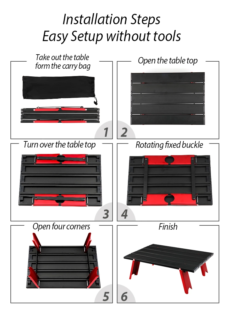 Kinggear Mini Folding Table Outdoor Camping Mini Portable Portable Kitchen Foldable Table