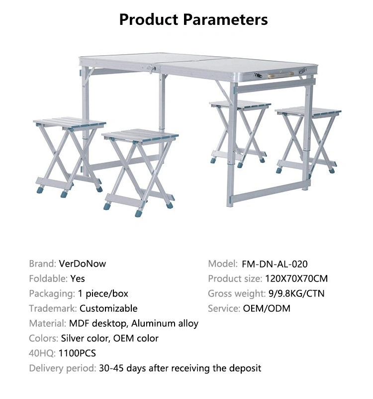 Lightweight Aluminum Alloy Folding Table for Sale