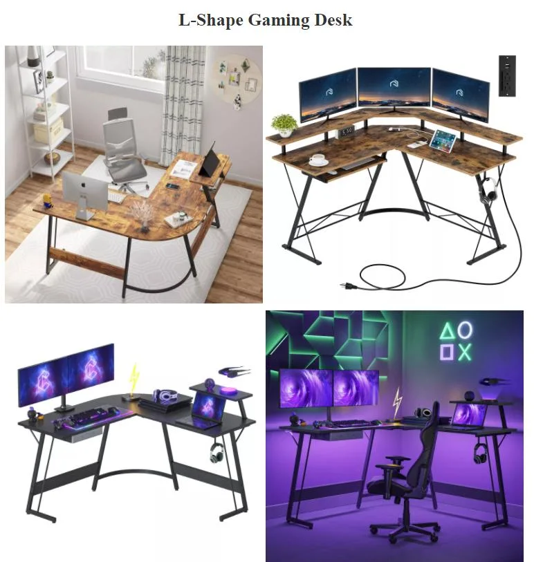 Wholesale Adjustable Gaming Desk PC Computer Gaming Table PC Desk with Nice Design LED Light