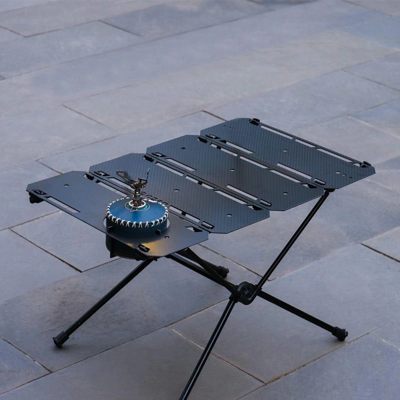 Outdoor Folding Self-Driving Picnic Barbecue Table Coffee Table Lron Drain Rack Table