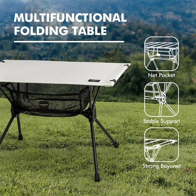 Outdoor Folding Lightweight Custom Logo Aluminium Picnic Camping Chair and Table Set