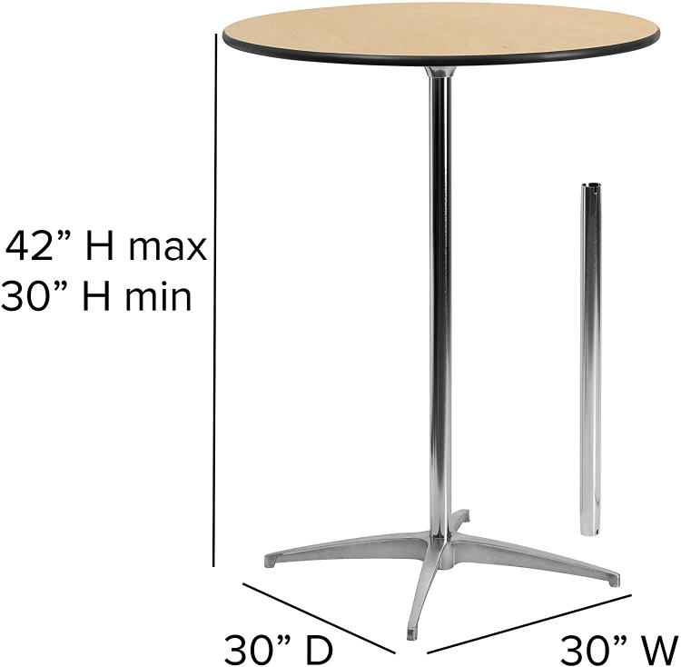 High Top Bistro Tables HDPE Plastic Plywood Portable Folding Cocktail Bar Table for Party Rental
