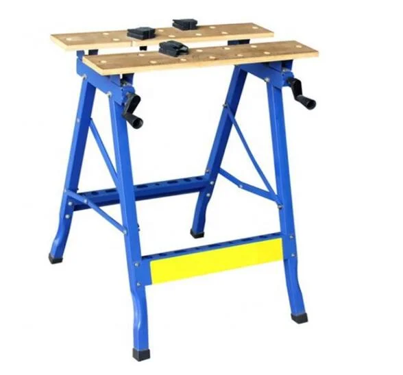 Portable Wood Bench Foldable Workbench Work Clamping Folding Worktop Table
