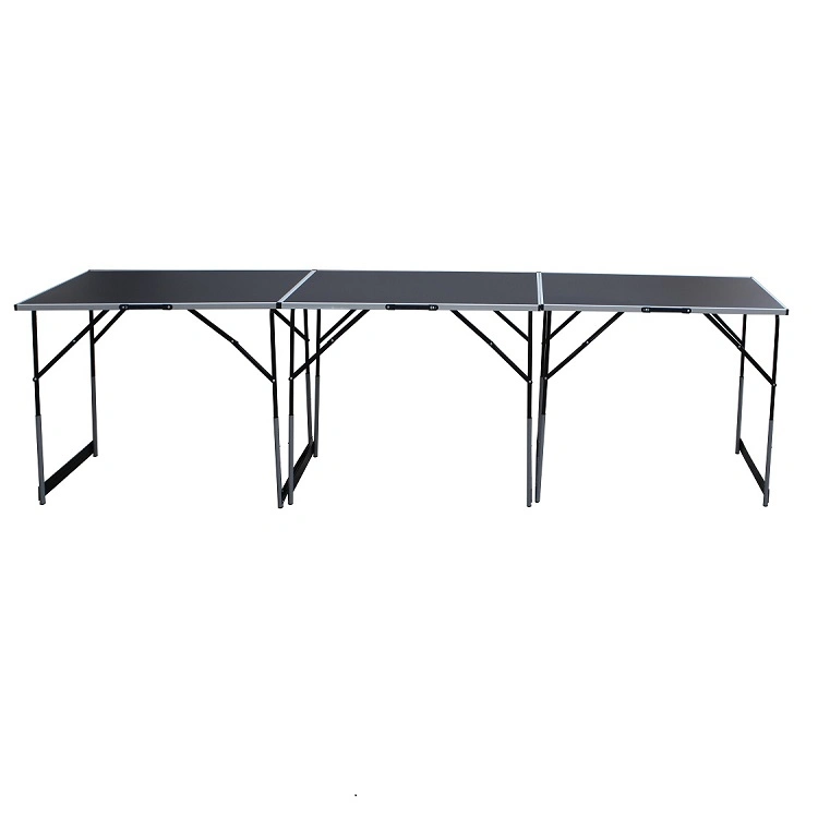 Adjustable Folding Work Table in Aluminium for Wallpaper Folding Camper Camping Picnic Table