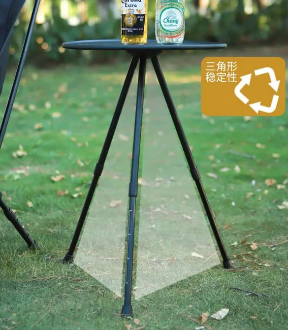 Camping Tea Table Ultra Light Outdoor Aluminum Alloy Folding Round Table Portable Adjustable