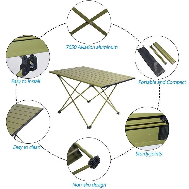 Folding Camping Table Picnic Table Fabric Bag Table and Chairs Set
