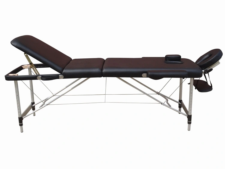 2 Section Folding Adjustable Height Massage Table, Aluminum Massage Table, Chiropractic Table