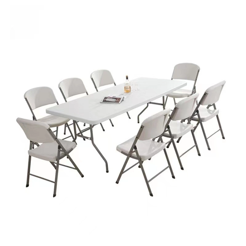 Wholesale Hotel Outdoor Restaurant Plastic Dining Chair Home Modern Furniture Folding Table Chair Set