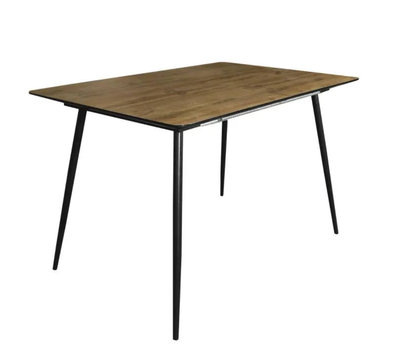 Modern High Quality MDF Wooden Transferred Furniture Extendable Extend Desk MDF Black Frosted Painting Folding Dining Table