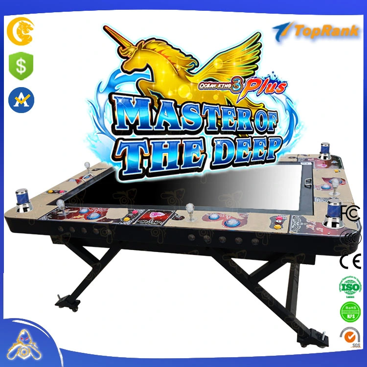 High Holding Indoor Coin Operated 55&quot;LCD Arcade Gambling Amusement Machine Foldable 6 Players Fish Hunter Game Tables Master of The Deep