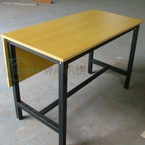 Cheap Space-Saving Wooden Metal Study Foldable Desk Folding Reading Study Table
