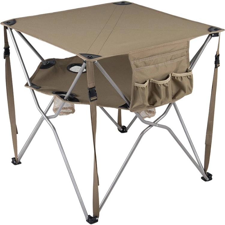 Outdoor Portable Lightweight Folding Camping Table with Side Pocket