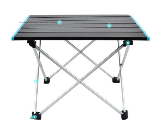 Outdoor Aluminum Folding Table Camping Portable Picnic Barbecue Table Simple Small Table Camping Aluminum Table Stable Support