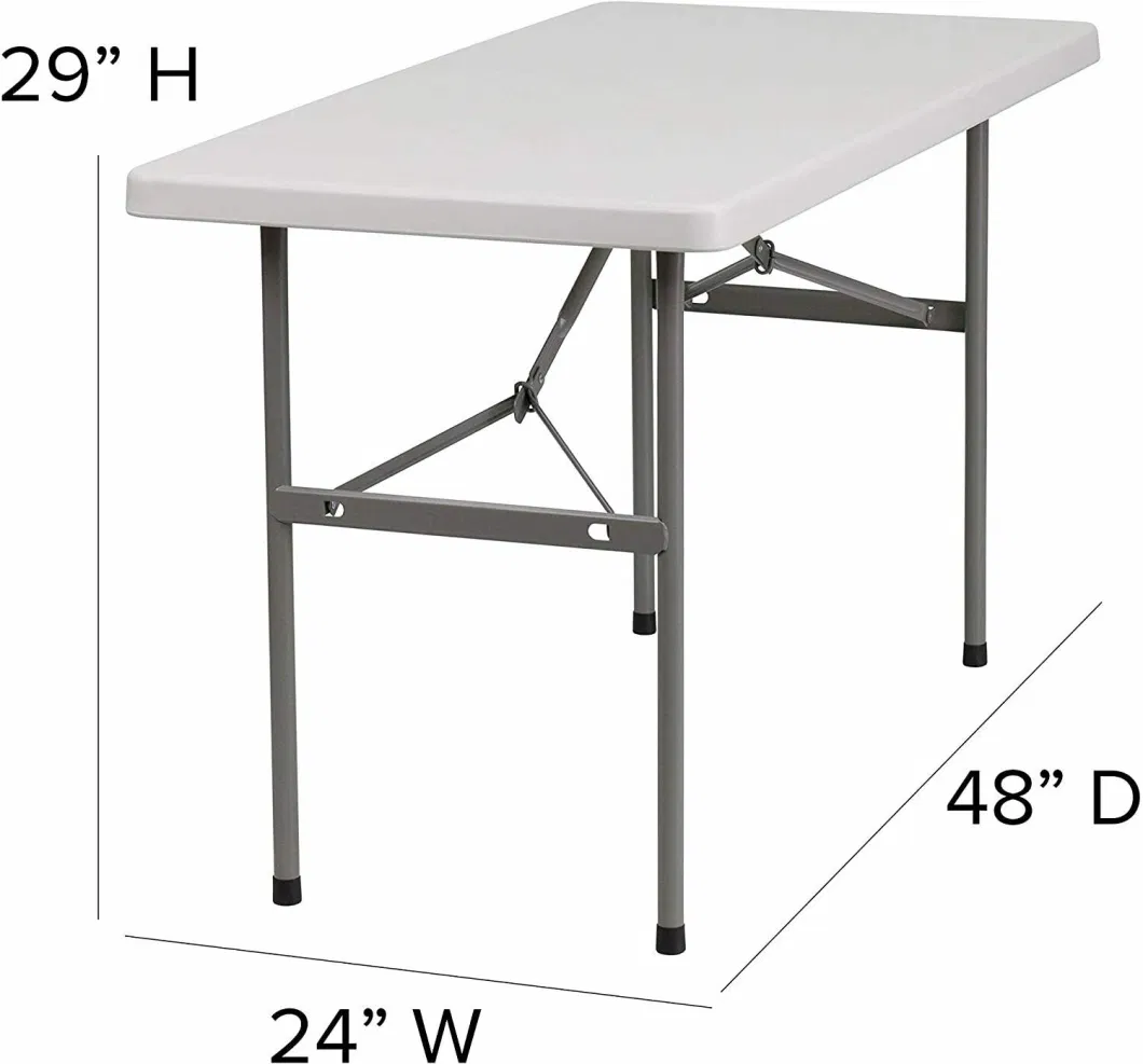 Outdoor 122cm 4 FT White Plastic Folding Long Table for Picnic