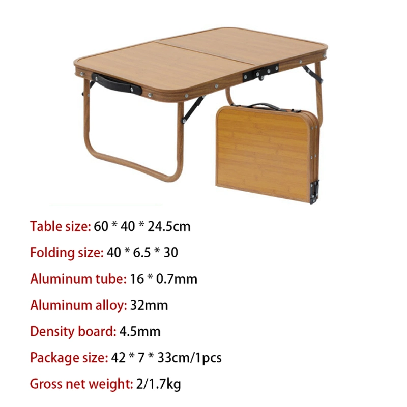 Portable Height Adjustable Lightweight Dining Table Outdoor Camping Folding Table