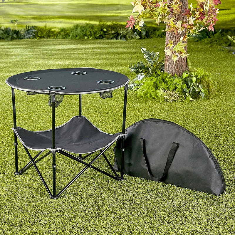 Folding Camping Table Portable Outdoor Side Lightweight Round Picnic Table
