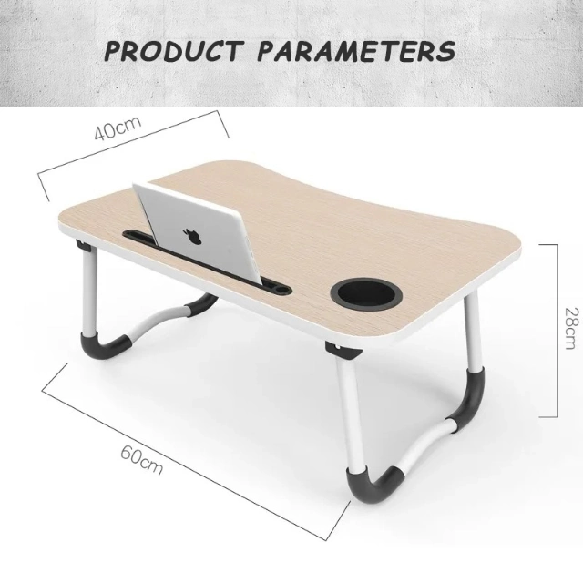 Simple Modern Cheap Foldable Desk Camping Bedroom Furniture Study Wood MDF Folding Side Bed Folding Table