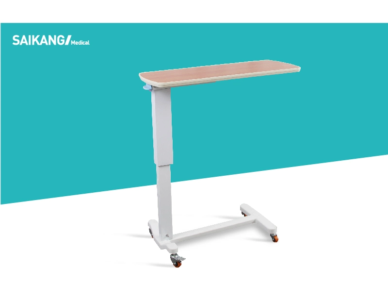 Skh201-2 Multifunctional Luxury Height Adjustable Folding Hospital Over Bed Table