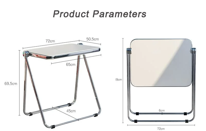 Wholesale Factory Price Folding Plastic Table Folding Chair Arylic Chair Table Set Folding Dining Table for Home