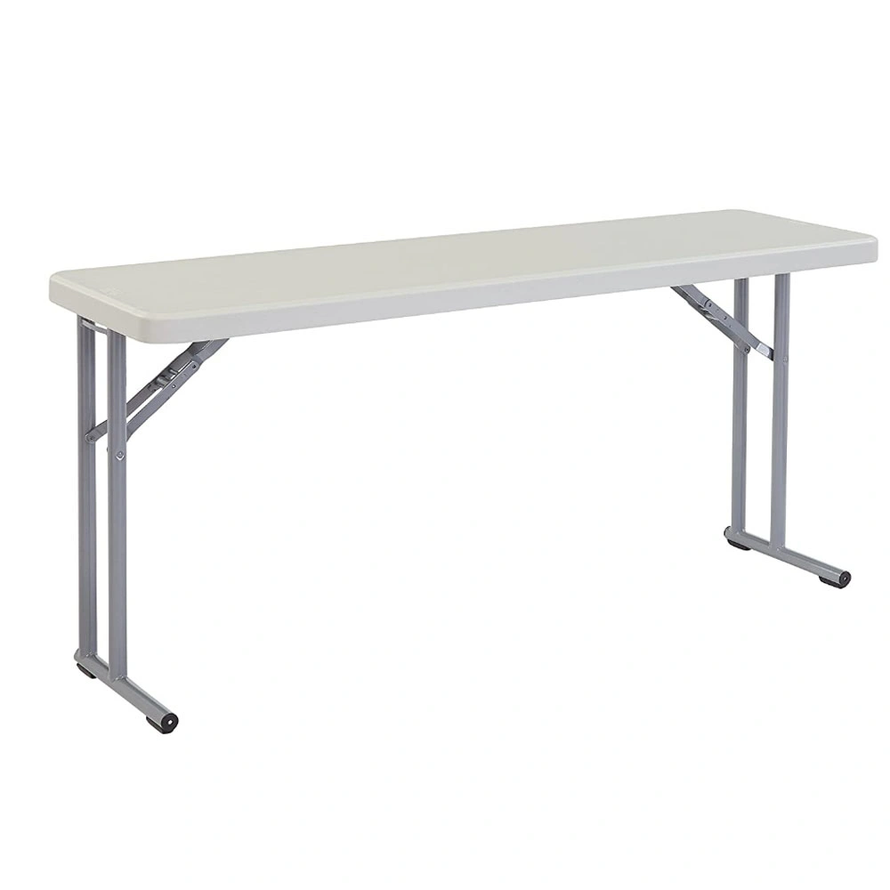 5 Foot White Folding HDPE Plastic Conference Rectangular Seminar Tables