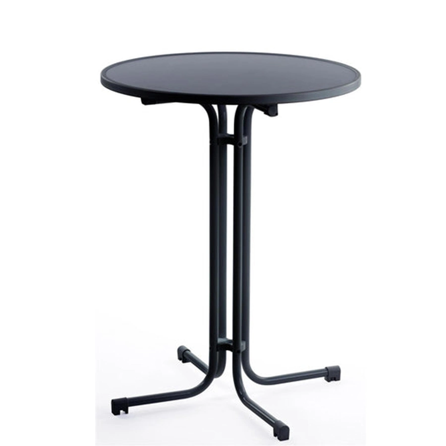 Modern Party Black Tall Top Plastic Folding Round Cocktail Table