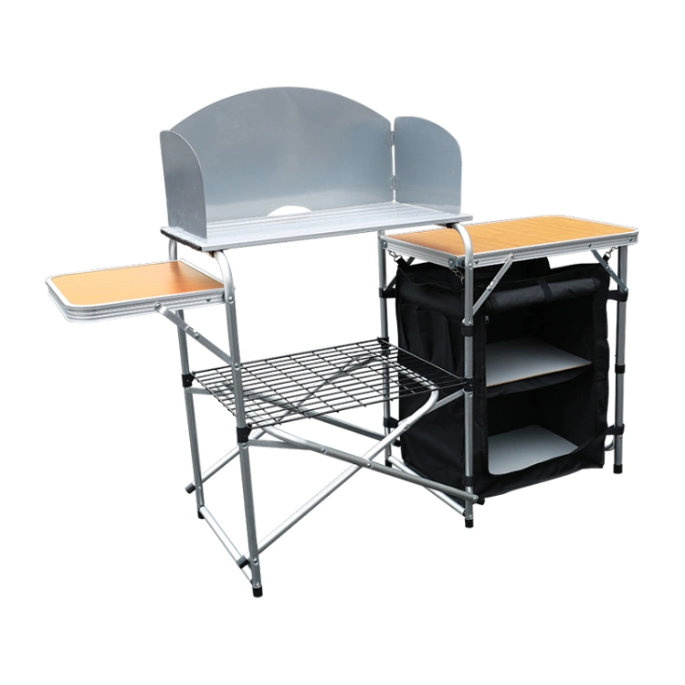 Aluminum Wholesale Factory Portable Folding Camping Picnic Kitchen Foldable Tables