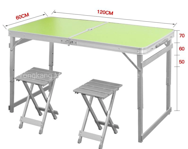 Folding Portable Metal Table Lightweight Aluminum Height Adjustable Outdoor Camping Picnic