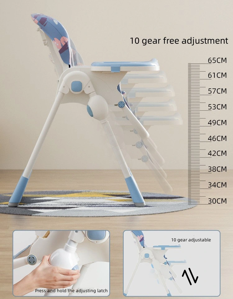 Portable Kids Table Foldable Dining Chair Adjustable Height