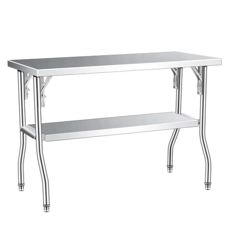 800mm 1000mm 1200mm Stainless Steel Square Round Tube Folding Work Table