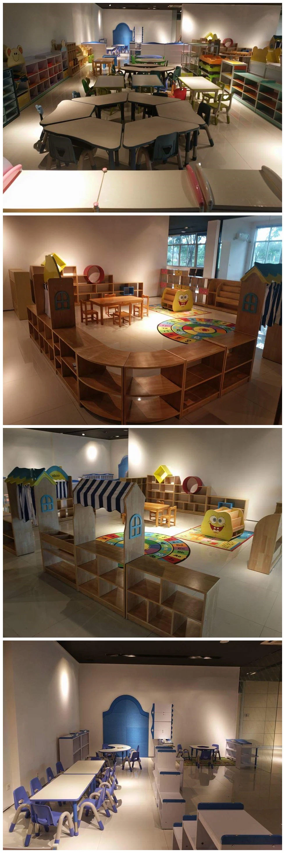Wholesale Price High Quality School Plastic Folding Kindergarten Kids Table and Chair Set