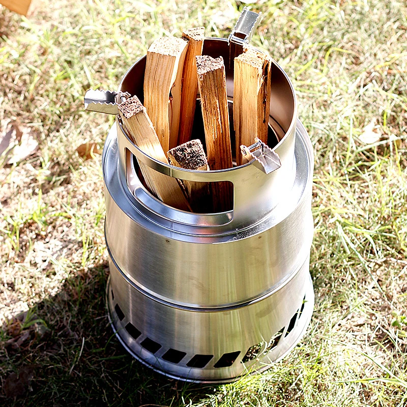 Outdoor Foldable Firewood Camping Wood Stove Alcohol Stove Smokeless Charcoal Stove