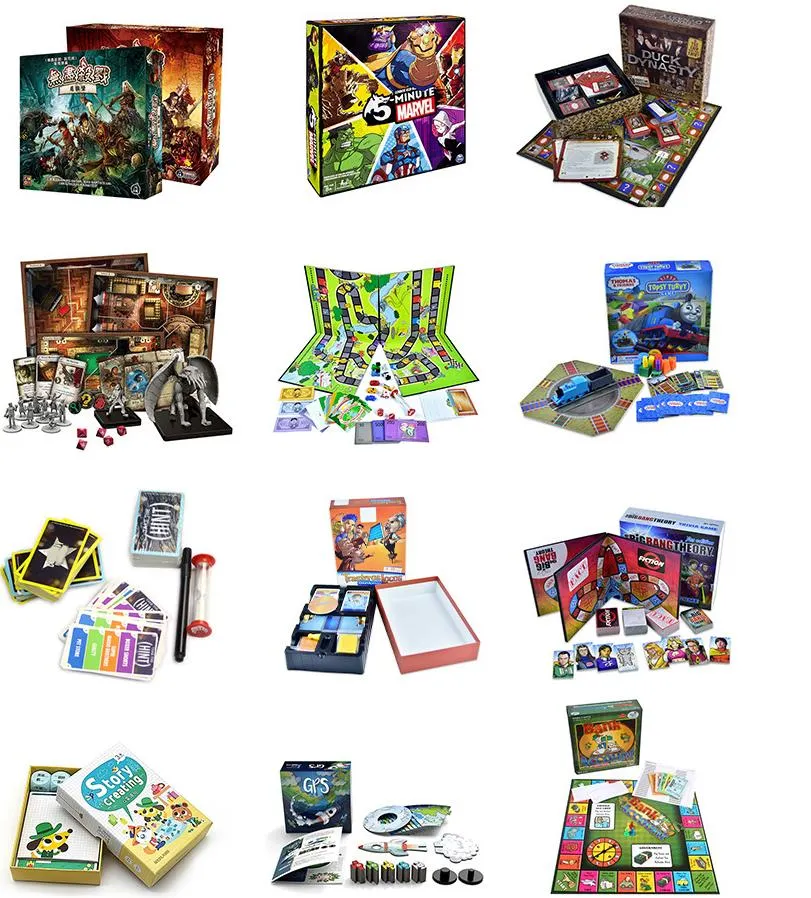 Cheap Price Custom Made Foldable Game Board Cmyk Printing OEM Board Game for Adults and Kids