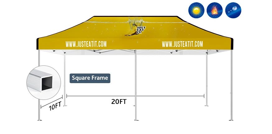 Custom 3X3m 3X4.5m 3X6m Top Roof Printing Folding Waterproof Heavy Duty Aluminum Pop up Canopy Tent for Outdoor Advertising