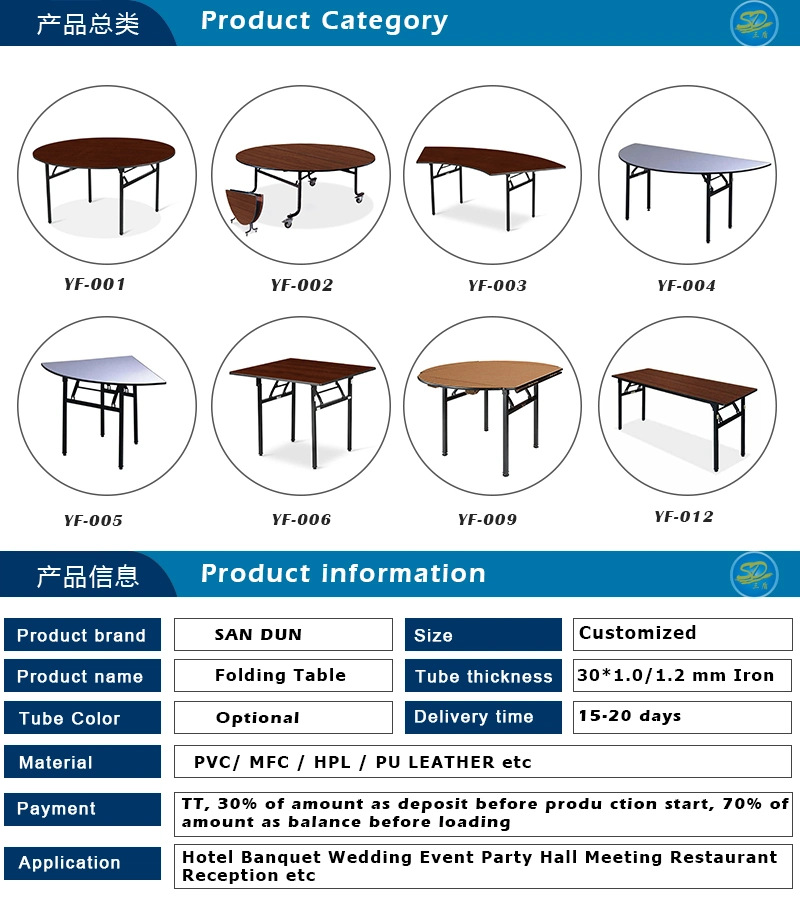 Cocktail Round-Square Table Folding Banquet Restaurant Table