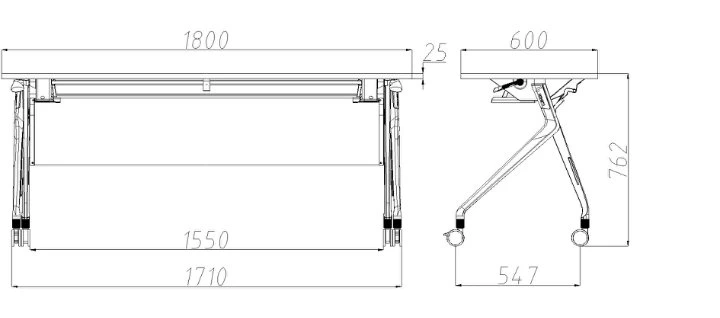 Quality Assurance Computer Meeting Swivel Conference Office Folding Table