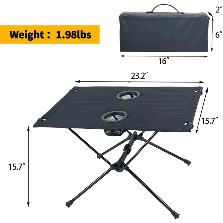 Oxford Lightweight Small Portable Folding Picnic Aluminum Camping Table