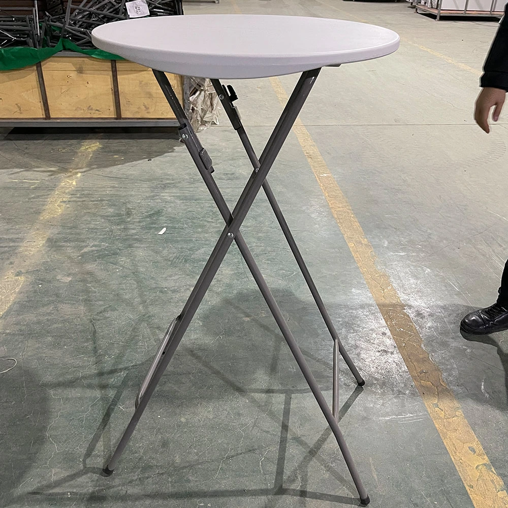 Wholesale Wedding Rental Dia 60cm Portable Plastic Small Round High Top Folding Bar Tables Party