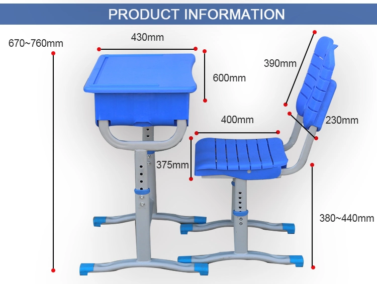 School Furniture Student Table with Chair Training Folding Study