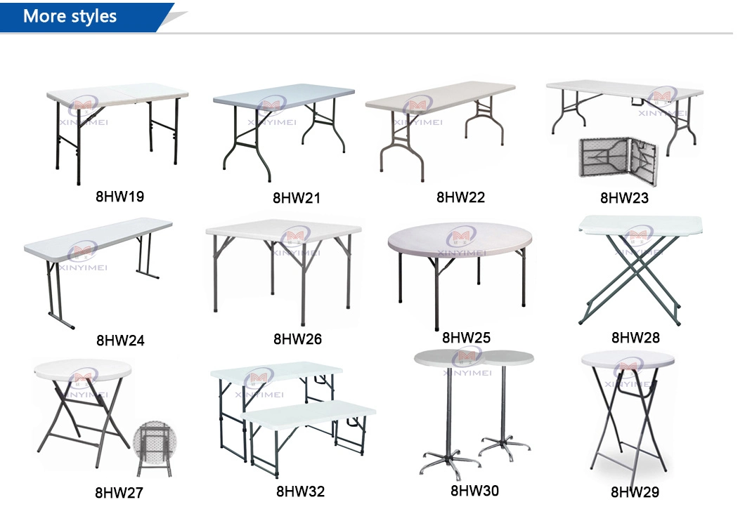 5FT Outdoor Party Tables HDPE Blow Molded Folding Table