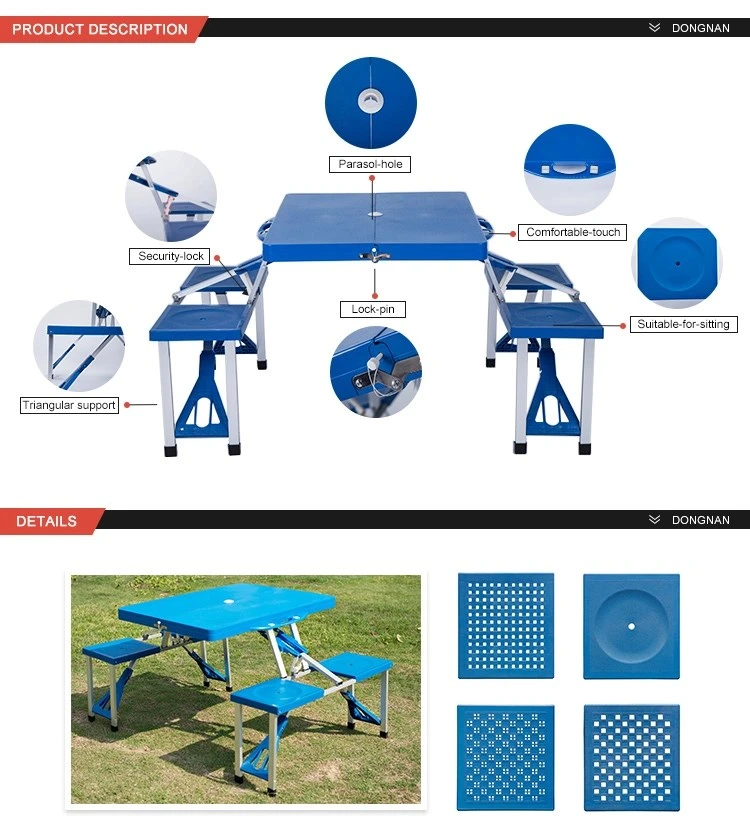 Folding Table and Chair Set for Family Party in Outdoor Leisure Camp