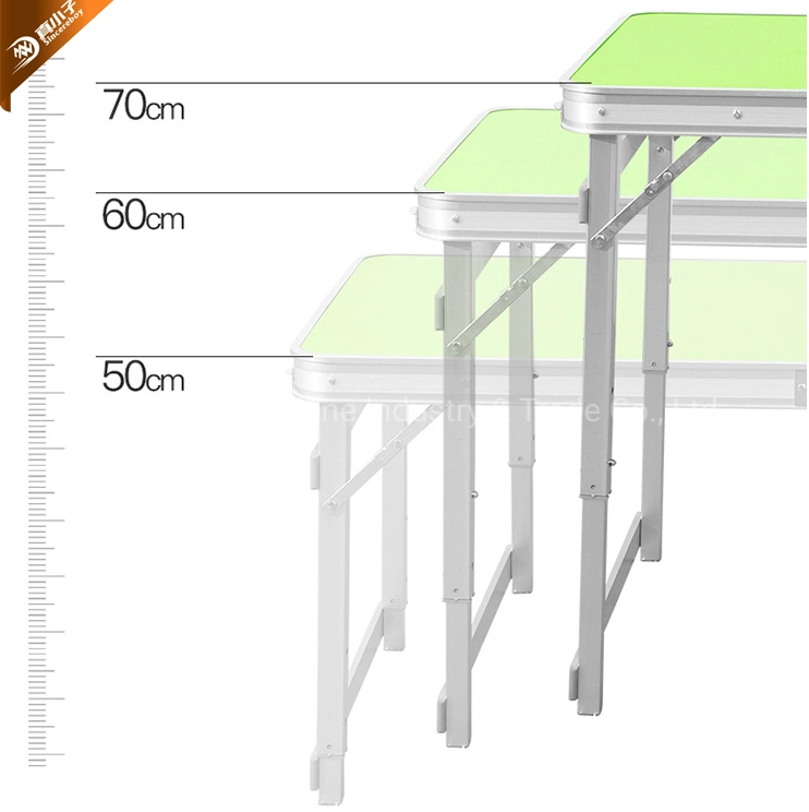 Folding Portable Metal Table Lightweight Aluminum Height Adjustable Outdoor Camping Picnic