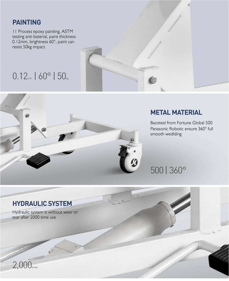 X14 Steel Multifunction Hydraulic Adjustable Folding Manual Hospital Examination Table