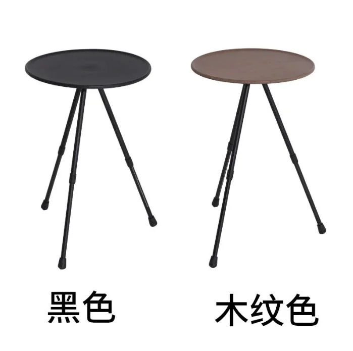 Camping Tea Table Ultra Light Outdoor Aluminum Alloy Folding Round Table Portable Adjustable